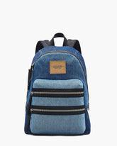 The Biker Colorblock Denim Large Backpack - Indigo Multi
