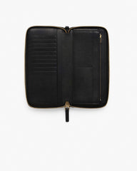 The Leather Continental Wallet - Black
