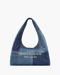 The Patchwork Denim Sack Bag - Blue Denim