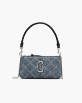 The Quilted Denim Snapshot Convertible Shoulder Bag - Light Wash Indigo