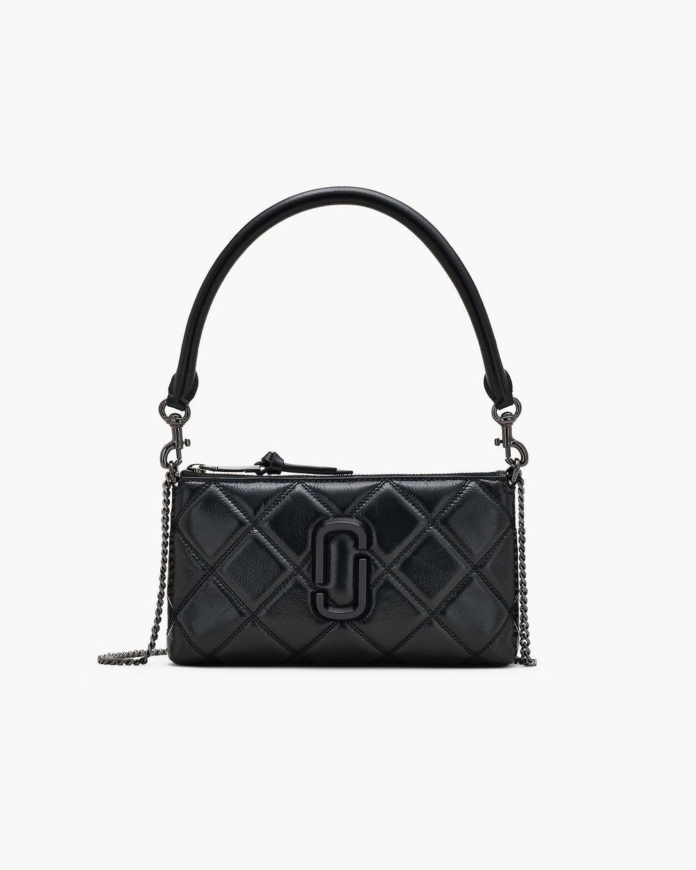 The Quilted Snapshot Convertible Shoulder Bag - Black