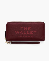 The Leather Continental Wallet - Cherry