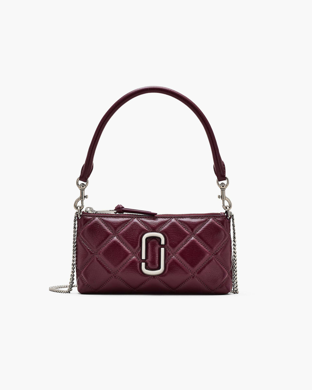 The Quilted Snapshot Convertible Shoulder Bag - Dark Plum