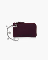 The Top Zip Charm Wallet - Dark Plum