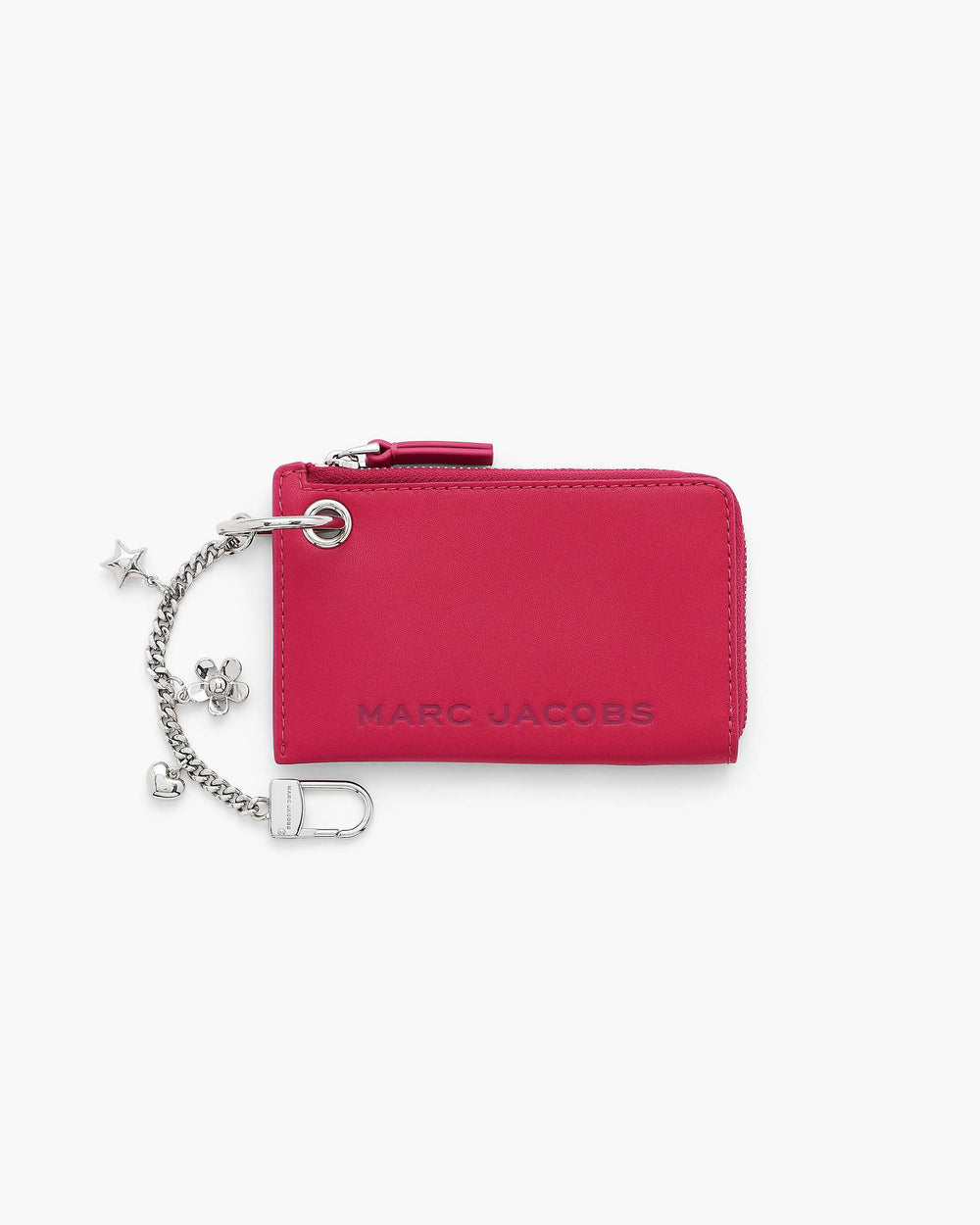 The Top Zip Charm Wallet - Raspberry Pink