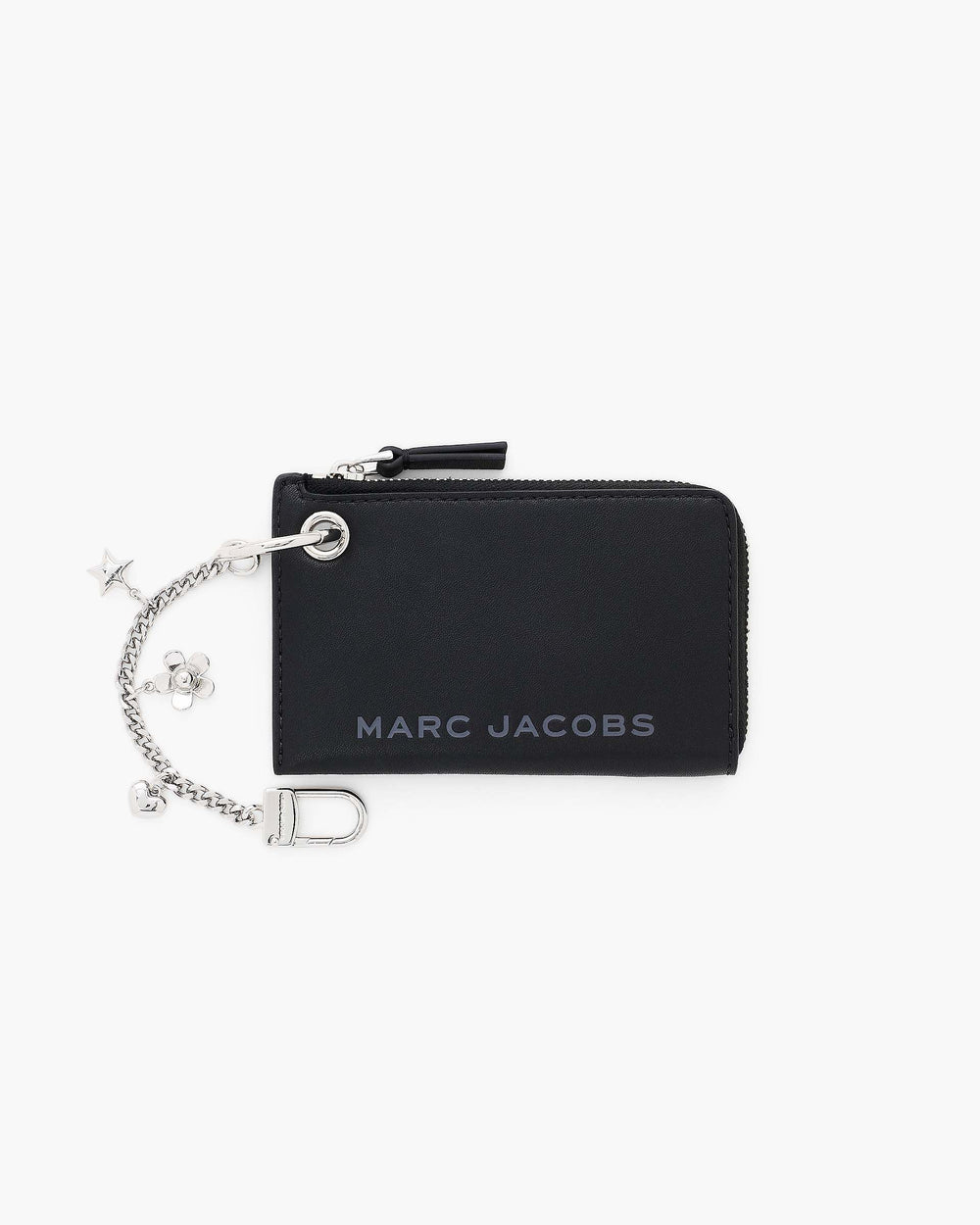 The Top Zip Charm Wallet - Black