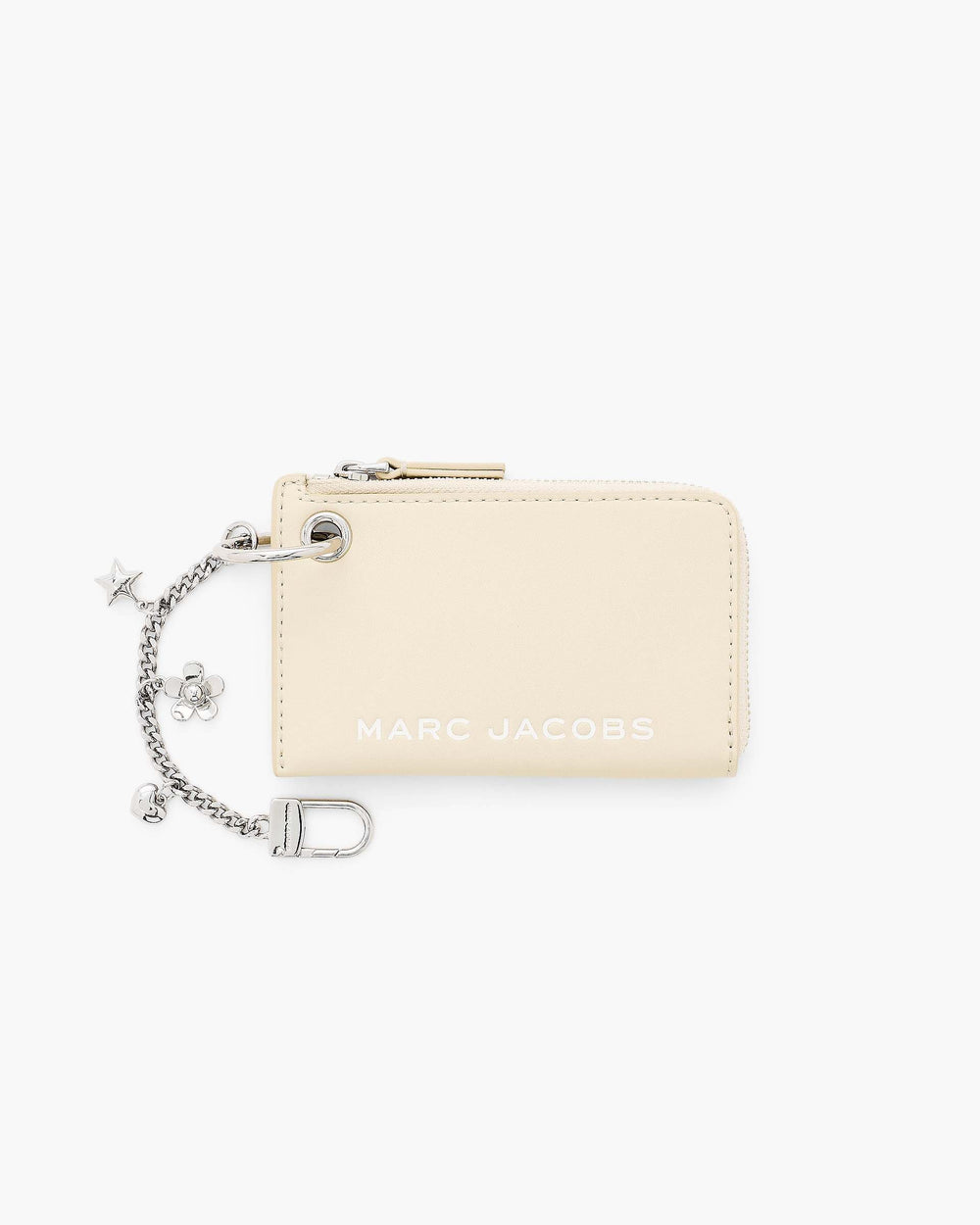 The Top Zip Charm Wallet - Cloud White