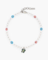 Hattie Stewart X Marc Jacobs Garden Pearl Station Necklace - Silver/Multi