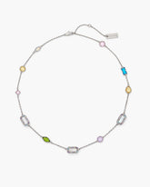 The J Marc Luxe Gem Station Necklace - Silver/Multi