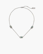 The J Marc Luxe Station Necklace - Silver/Crystal