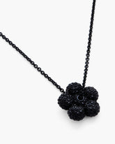 The Daisy Pave Necklace - Black/Black Crystal