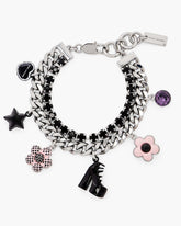 The Mini Icon Dot Charm Bracelet - Silver/Multi