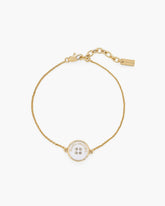 The Button Chain Bracelet - Gold/Cream