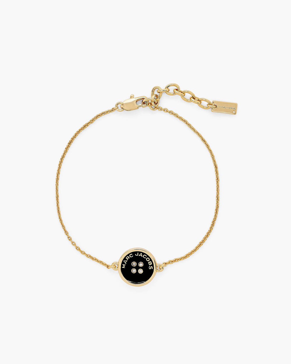 The Button Chain Bracelet - Gold/Black