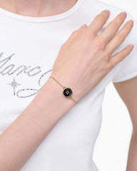 The Button Chain Bracelet - Gold/Black