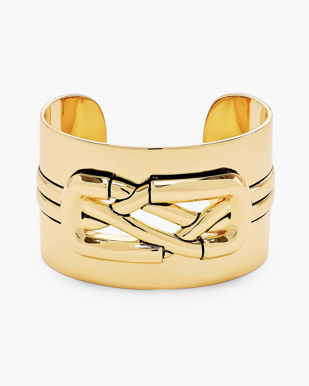 The Dual Statement Cuff Bracelet - Gold