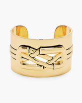 The Dual Statement Cuff Bracelet - Gold