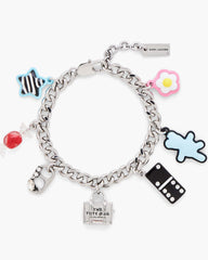 The Sticker Charm Bracelet - Silver Multi