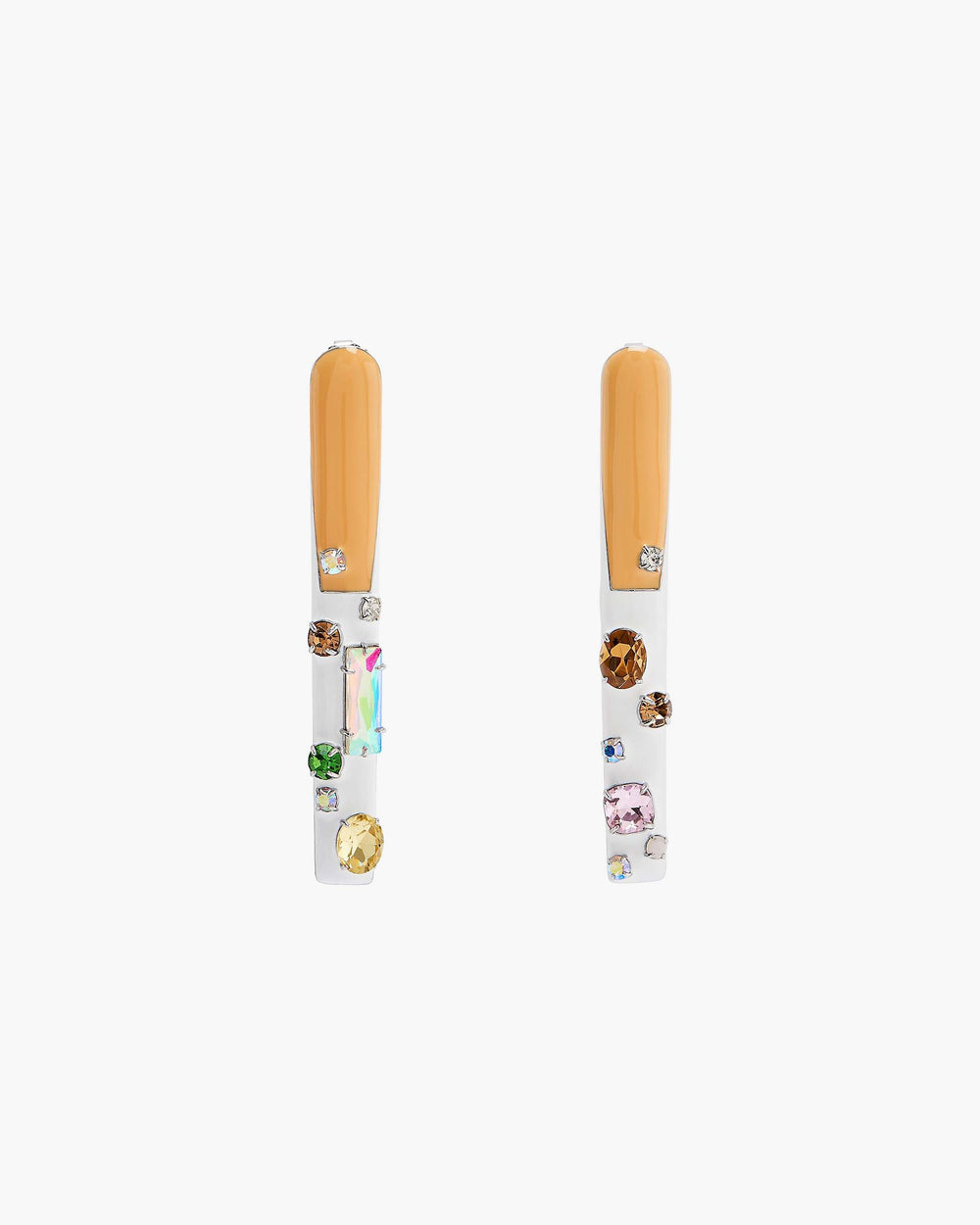 The Marc Nails Statement Earrings - Silver/Multi