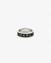 The Marc Jacobs Enamel Ring - Silver/Black