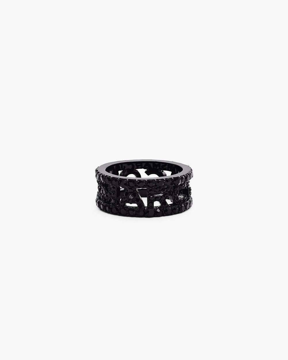 The Monogram Pave Ring - Black/Black Crystal
