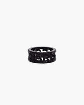 The Monogram Pave Ring - Black/Black Crystal