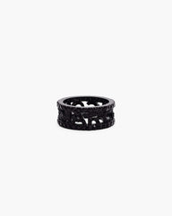 The Monogram Pave Ring - Black/Black Crystal