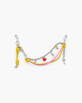 The Mini Icon Chain Bag Charm - Bow Pink Multi