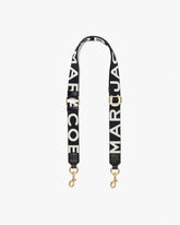 The Thin Logo Webbing Strap - Black/White