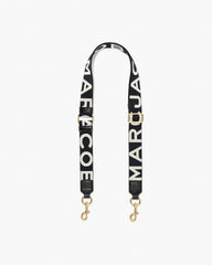 The Thin Logo Webbing Strap - Black/White