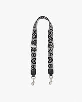 The Thin Outline Logo Webbing Strap - Black/Silver