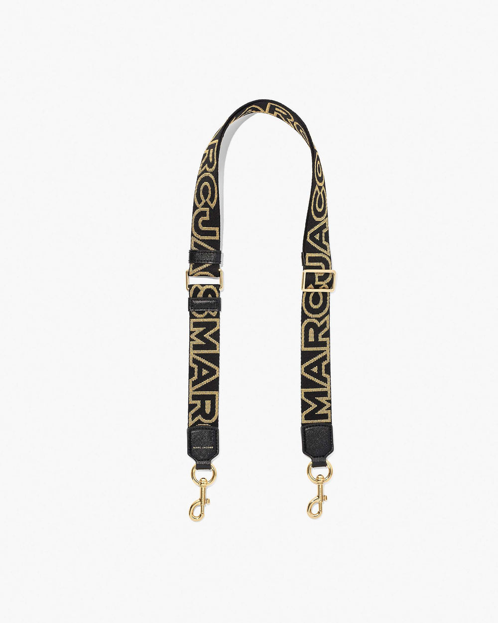 The Thin Outline Logo Webbing Strap - Black/Gold