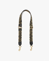 The Thin Outline Logo Webbing Strap - Black/Gold