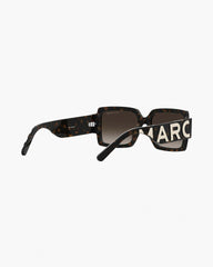 The Marc Jacobs Bold Logo Square Sunglasses - Havana