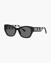 The Bold Logo Square Cat Eye Sunglasses - Black/White