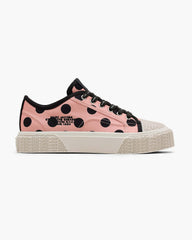 The Satin Dots Sneaker - Peach Multi