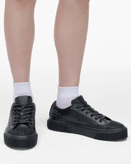 The Leather Sneaker - Black