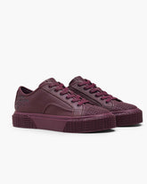 The Leather Sneaker - Dark Plum