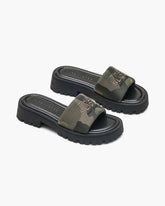 The Camo Jacquard Lug Sole Slide - Camo Multi