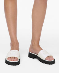The Lug Sole Slide - Bright White