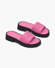 The Lug Sole Slide - Bow Pink