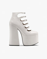 The Patent Leather Kiki Ankle Boot - White