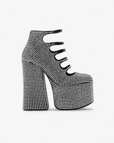 The Rhinestone Kiki Ankle Boot - Black/Crystal