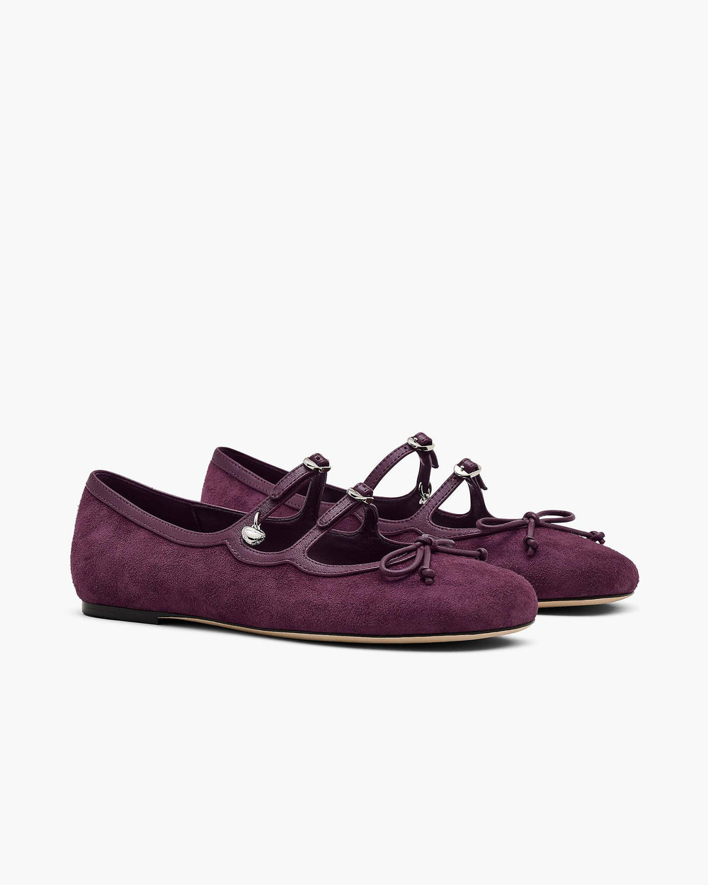 The Suede Kiki Ballerina - Dark Plum