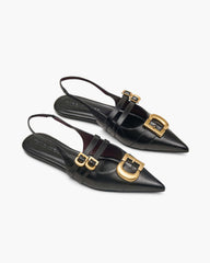The Doll Shoe Slingback - Black