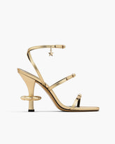 The Metallic Leather Daisy Heel - Gold