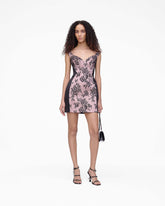 Sculpted Lace Shadow Dress - Black Multi