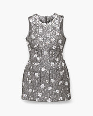 Sculpted Gem Doll Dress - Silver