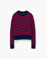 Joy Striped Crewneck - Navy/Red