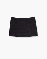 Tweed Mini Skirt - Black